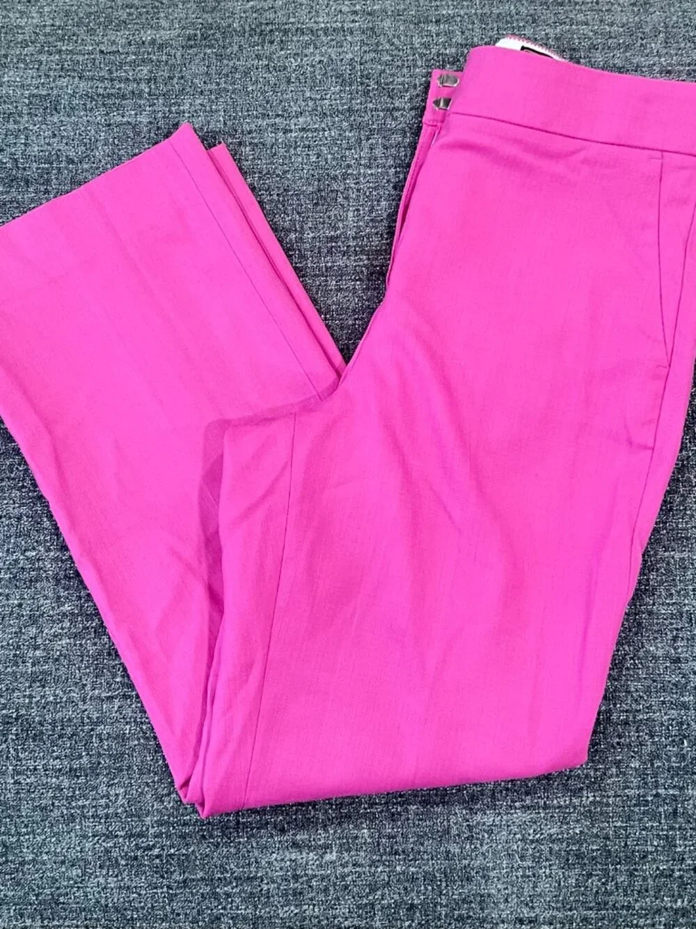 J. Crew Willa pink cropped flare slacks Italian Fabrics by Nova Tides Size 4